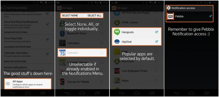 Pebble Android App Notification